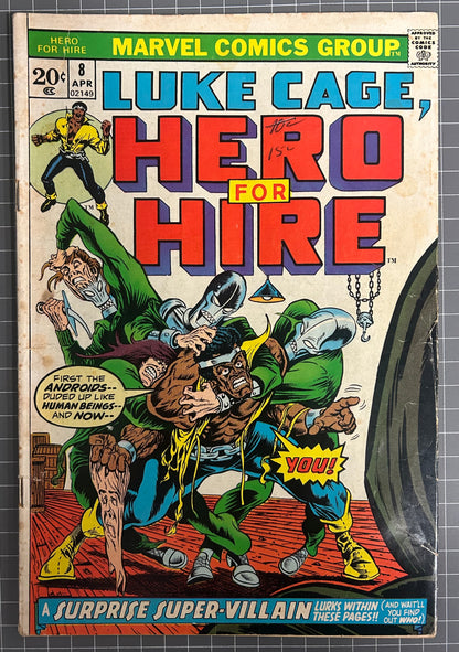 HERO FOR HIRE #8 [MARVEL COMICS] DIRECT 1973 VG-