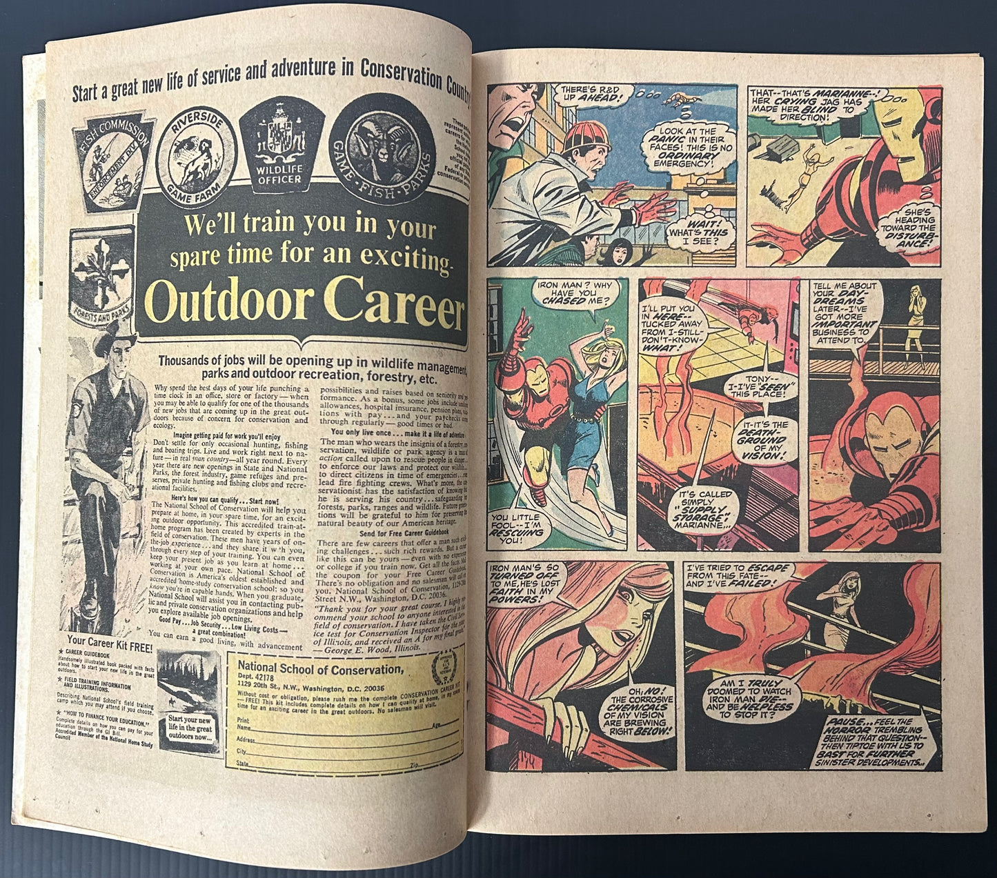 IRON MAN #51 [MARVEL COMICS] DIRECT 1972 FN