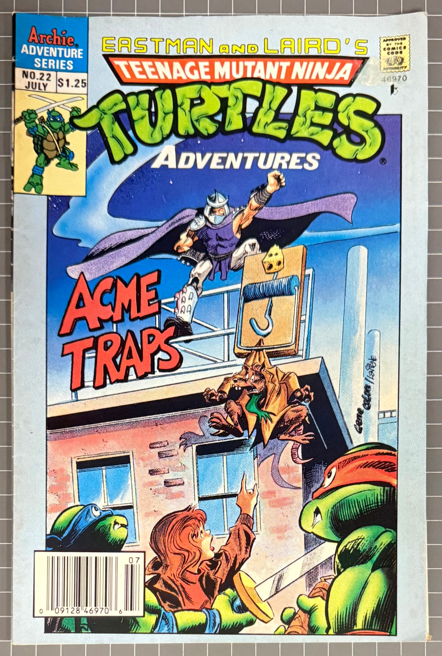 TEENAGE MUTANT NINJA TURTLES ADVENTURES #22 [ARCHIE] NEWSSTAND COMIC 1991 VG/FN