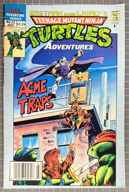 TEENAGE MUTANT NINJA TURTLES ADVENTURES #22 [ARCHIE] NEWSSTAND COMIC 1991 VG/FN