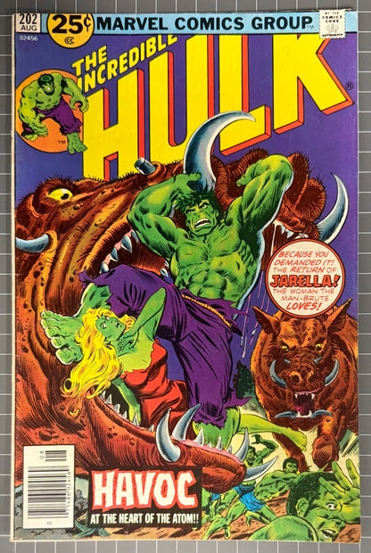 THE INCREDIBLE HULK #202 [MARVEL COMICS] NEWSSTAND 1976 FN+