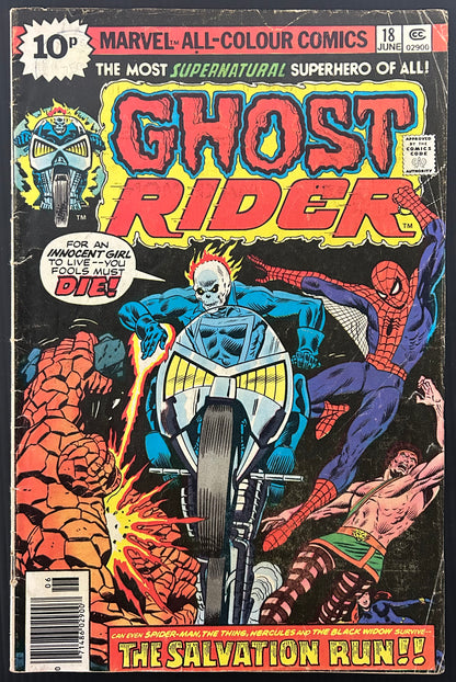 GHOST RIDER #18 [MARVEL COMICS] NEWSSTAND 1976 GD/VG