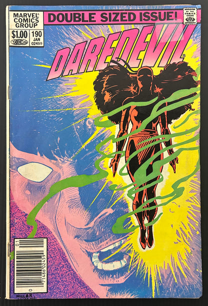 🔑 DAREDEVIL #190 [MARVEL COMICS] *ELEKTRA'S RESURRECTION * ORIGIN* 1983 VG+