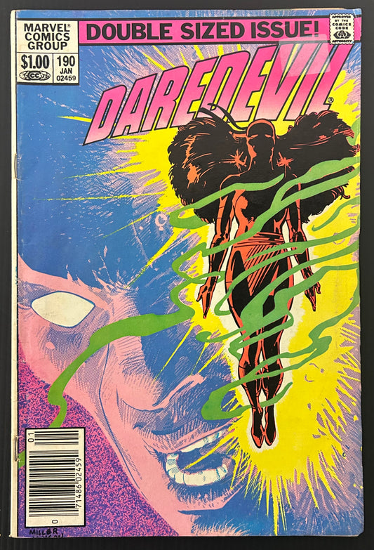 🔑 DAREDEVIL #190 [MARVEL COMICS] *ELEKTRA'S RESURRECTION * ORIGIN* 1983 VG+