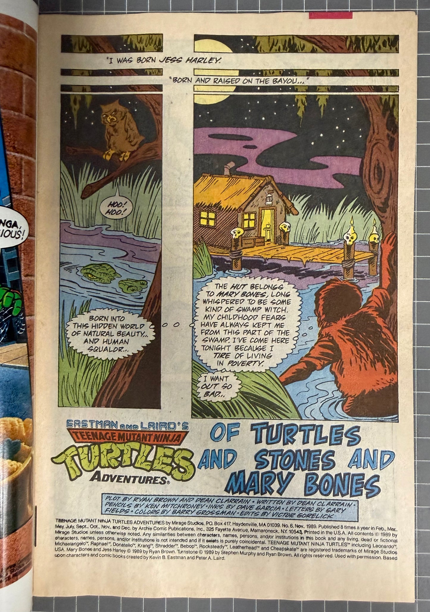 TEENAGE MUTANT NINJA TURTLES ADVENTURES #6 [ARCHIE] COMIC 1989 VF