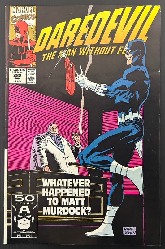 DAREDEVIL #288 [MARVEL COMICS] DIRECT 1991 FN