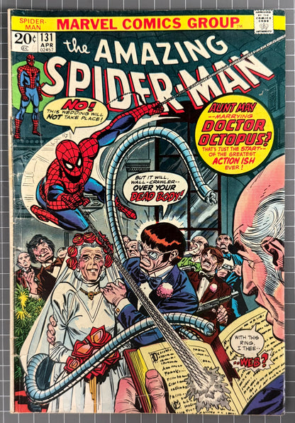 🔑 THE AMAZING SPIDER-MAN #131 [MARVEL COMICS] DIRECT 1974 VG-