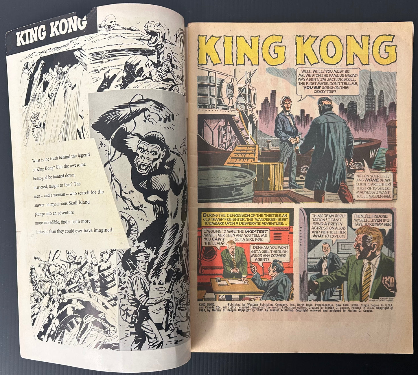 KING KONG #1 [GOLD KEY COMICS] DIRECT 1968 GD/VG