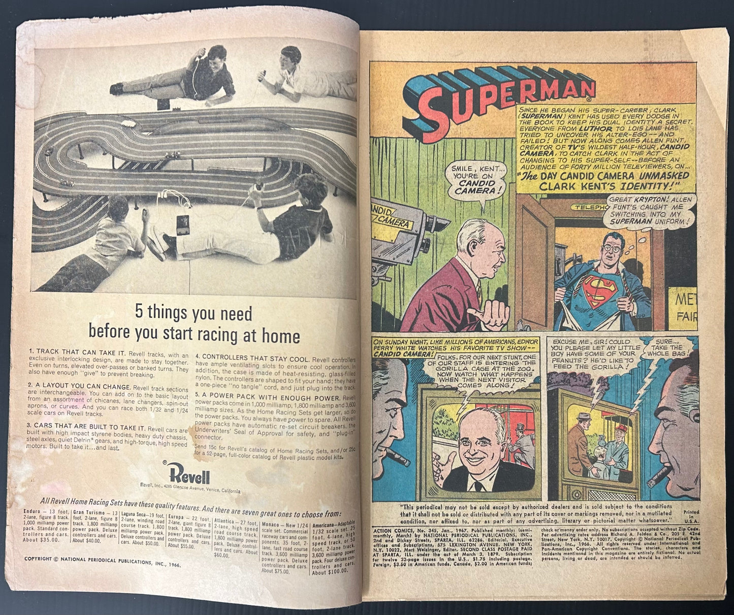 ACTION COMICS #345 [DC COMICS] DIRECT 1967 GD/VG