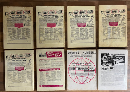 8 x Galaxy Science Fiction Magazines 1954-1967 Vintage British/US Eds Asimov