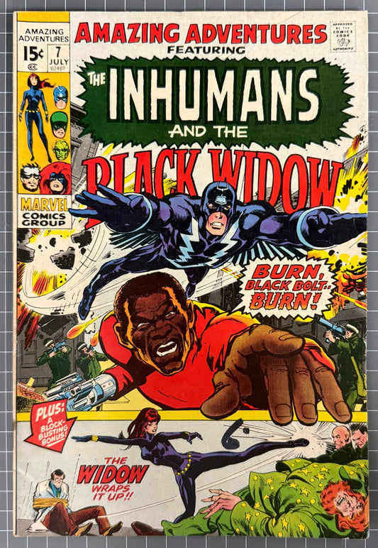 AMAZING ADVENTURES #7 [MARVEL COMICS] *INHUMANS & BLACK WIDOW* 1971 VG/FN
