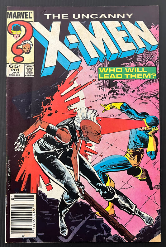 🔑 THE UNCANNY X-MEN #201 [MARVEL COMICS] *1ST APP. NATHAN SUMMERS AS A BABY* 1986 VG+