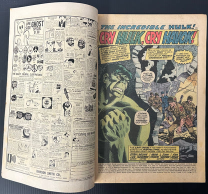 THE INCREDIBLE HULK #150 [MARVEL COMICS] DIRECT 1972 VG+