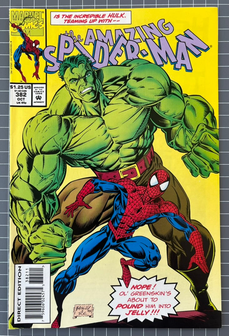 THE AMAZING SPIDER-MAN #382 [MARVEL COMICS] DIRECT 1993 VF
