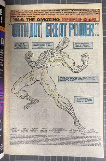THE AMAZING SPIDER-MAN #341 [MARVEL COMICS] DIRECT 1990 VF