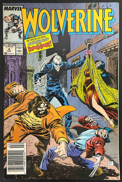 🔑 WOLVERINE #4 [MARVEL COMICS] DIRECT COMIC 1989 FN/VF