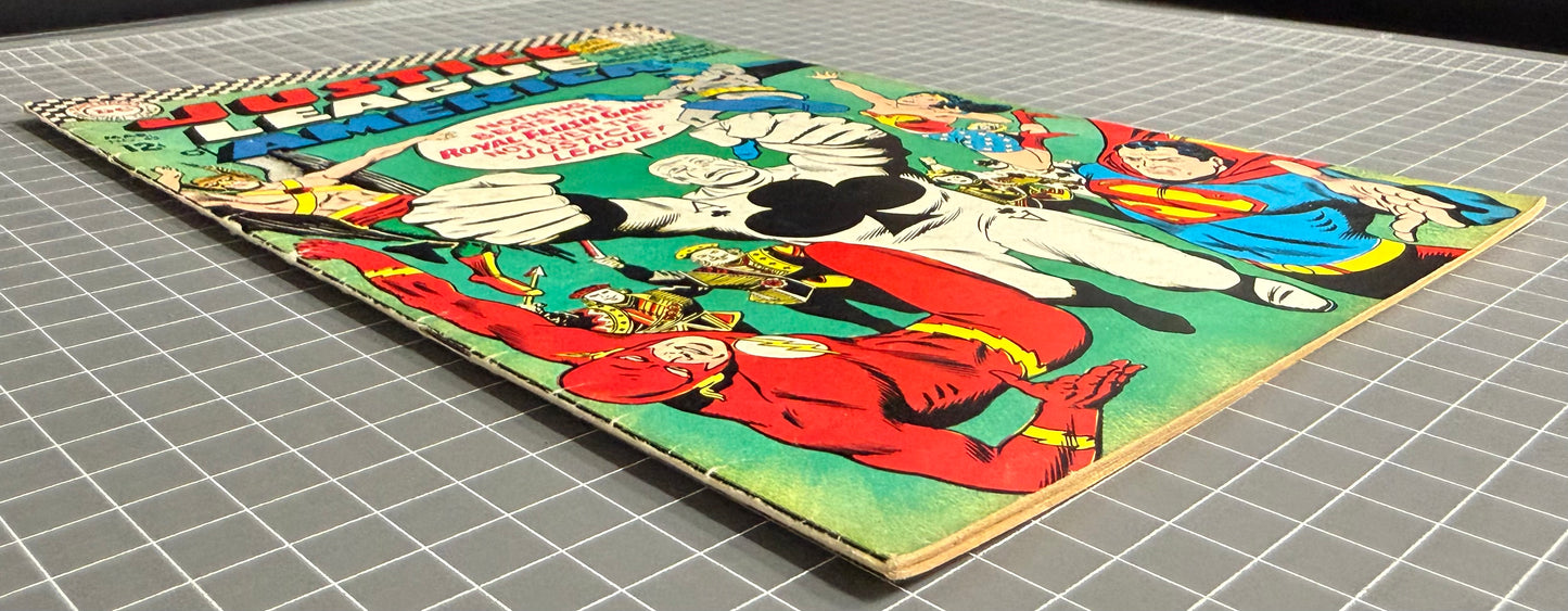 🔑 JUSTICE LEAGUE OF AMERICA #43 [DC COMICS] *ROYAL FLUSH GANG* 1966 VG/FN