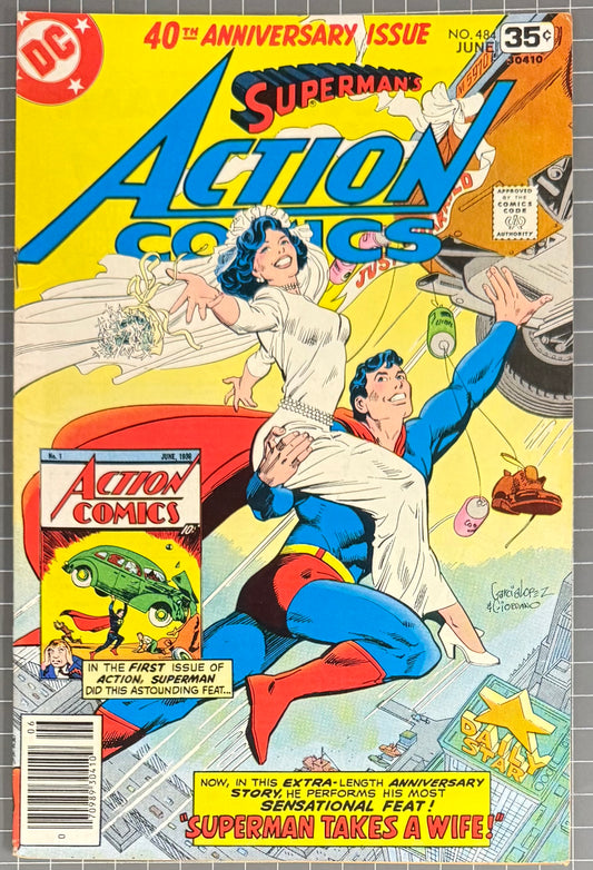🔑 ACTION COMICS #484 [DC COMICS] *40TH ANNIVERSARY ISSUE* 1978 FN/VF