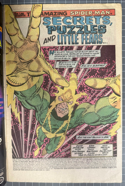 🔑 THE AMAZING SPIDER-MAN #334 [MARVEL COMICS] NEWSSTAND 1990 VG-
