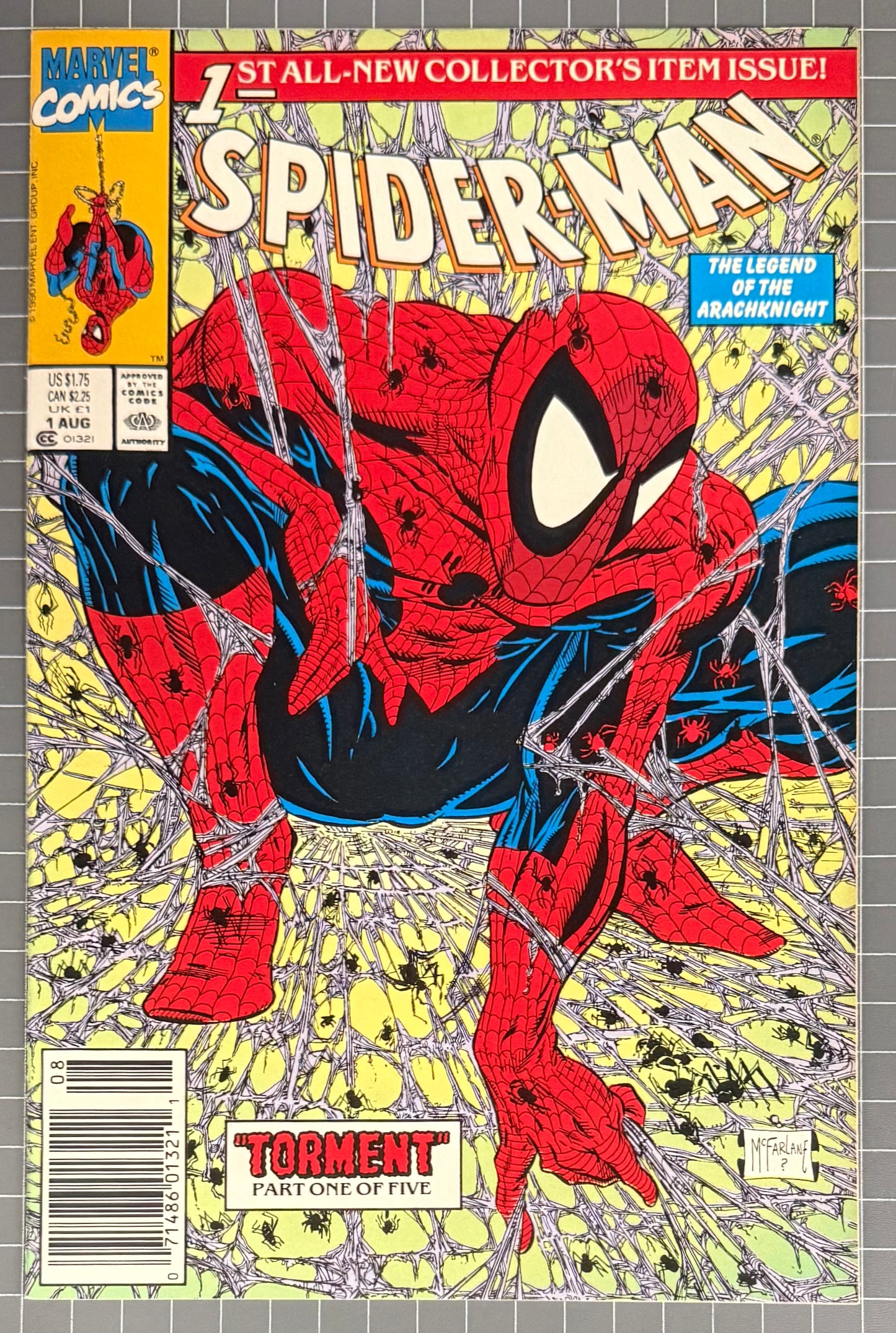 🔑 SPIDER-MAN #1 [MARVEL COMICS] DIRECT ***TODD MCFARLANE*** 1990 NM-