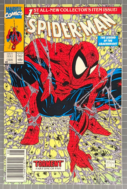 🔑 SPIDER-MAN #1 [MARVEL COMICS] DIRECT ***TODD MCFARLANE*** 1990 NM-
