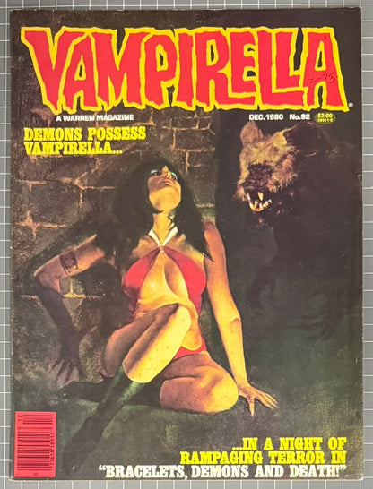 VAMPIRELLA #92 [WARREN] HORROR MAGAZINE 1980 FN/VF
