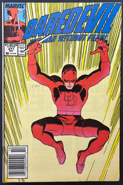 🔑 DAREDEVIL #271 [MARVEL COMICS] NEWSSTAND *1ST APP. NUMBER NINE* 1989 FN+
