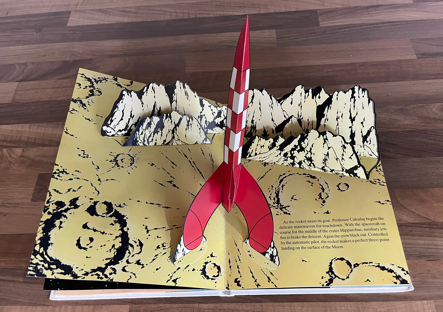 HERGE THE ADVENTURES OF TINTIN EXPLORERS ON THE MOON POP-UP BOOK 1992 1st HC *RARE*