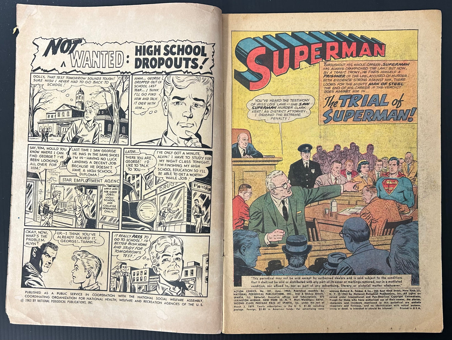 ACTION COMICS #301 [DC COMICS] DIRECT 1963 GD/VG