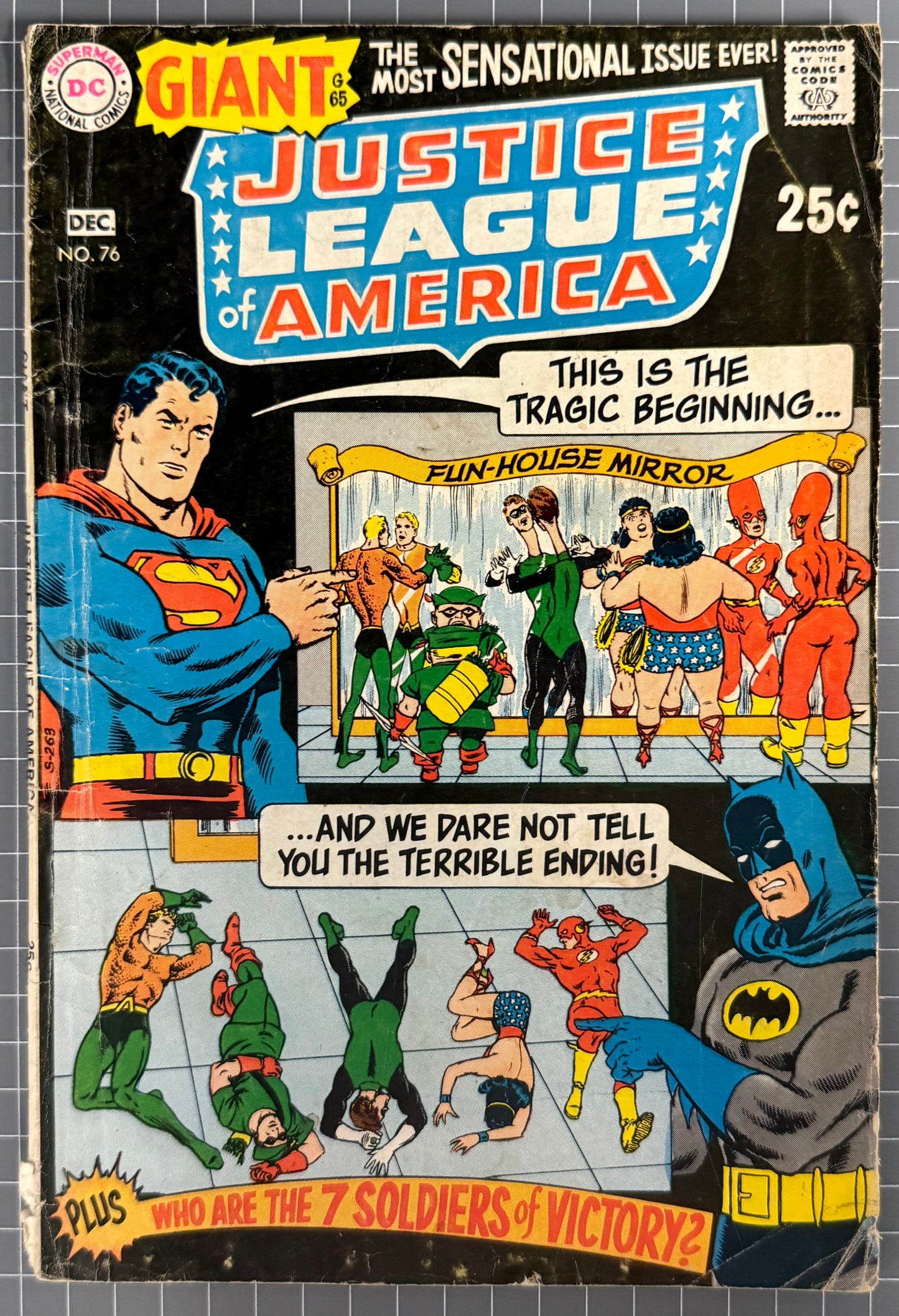 JUSTICE LEAGUE OF AMERICA #76 [DC COMICS] *GIANT 68 PAGES* 1969 VG-