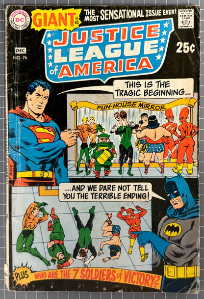 JUSTICE LEAGUE OF AMERICA #76 [DC COMICS] *GIANT 68 PAGES* 1969 VG-
