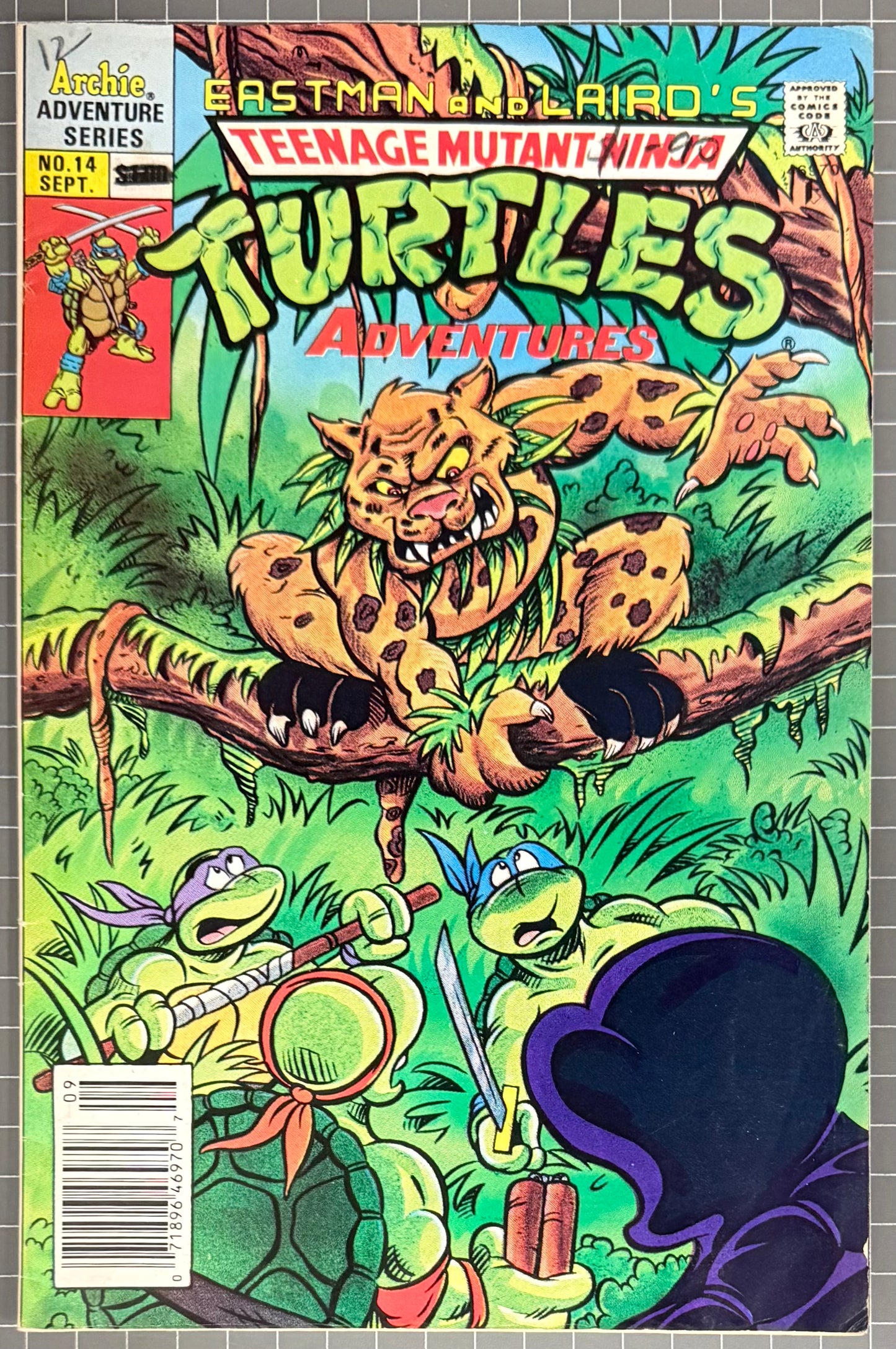 TEENAGE MUTANT NINJA TURTLES ADVENTURES #14 [ARCHIE] NEWSSTAND COMIC 1990 VG/FN