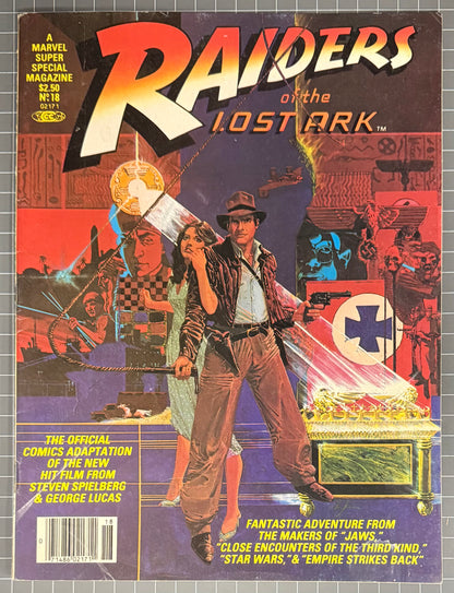 🔑 MARVEL SUPER SPECIAL #18: INDIANA JONES RAIDERS OF THE LOST ARK MAGAZINE 1981 VG