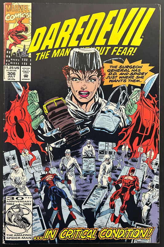 DAREDEVIL #306 [MARVEL COMICS] DIRECT 1992 FN