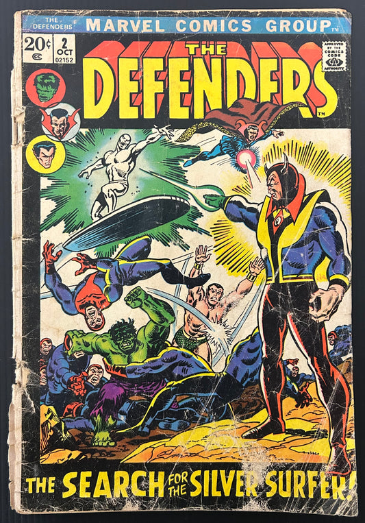 🔑 THE DEFENDERS #2 [MARVEL COMICS] *SILVER SURFER JOINS DEFENDERS* 1973 GD-