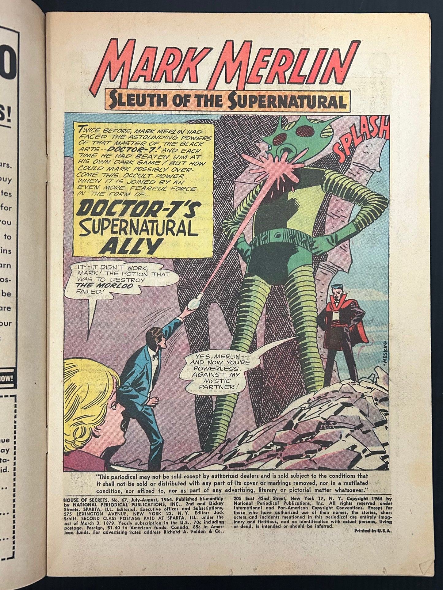 HOUSE OF SECRETS #67 [DC] COMIC 1964 VG/FN