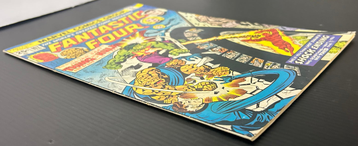 🔑 FANTASTIC FOUR #167 [MARVEL COMICS] DIRECT *FANTASTIC FOUR VS THE HULK* 1976 FN