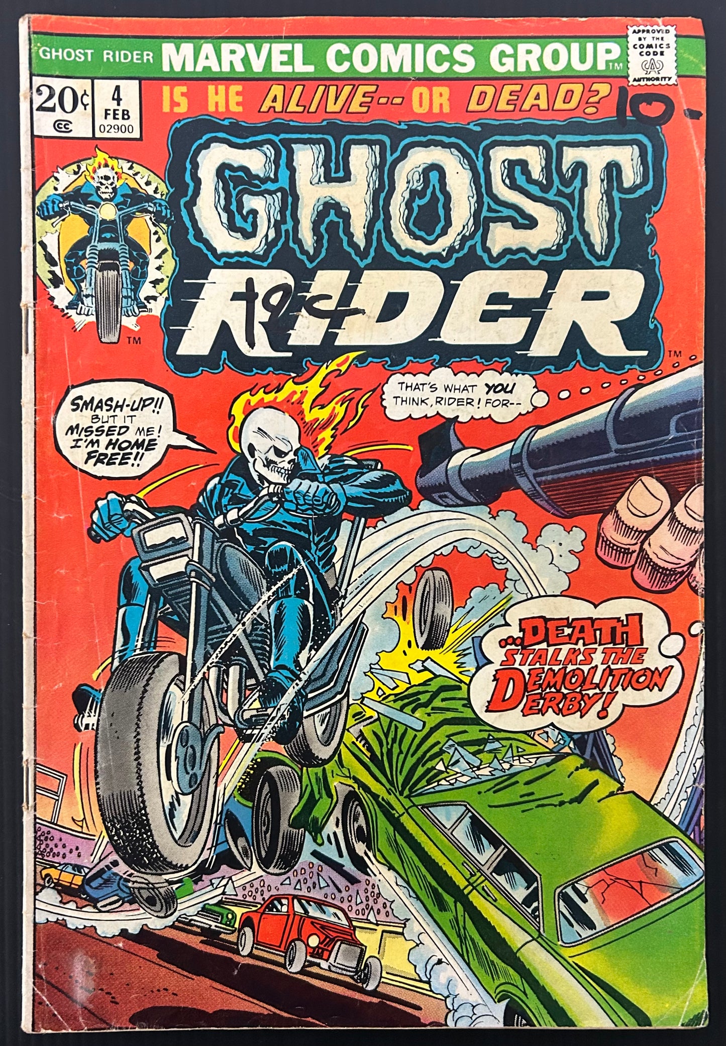 GHOST RIDER #4 [MARVEL COMICS] DIRECT 1974 VG-
