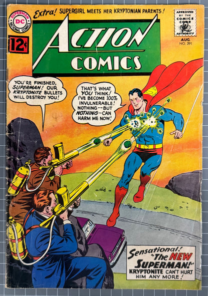 🔑 ACTION COMICS #291 [DC COMICS] 1962 GD/VG