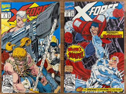 🔑 X-FORCE COMPLETE #1-12 [MARVEL] LOT 12 COMICS *DEADPOOL* 1991-1992 NM