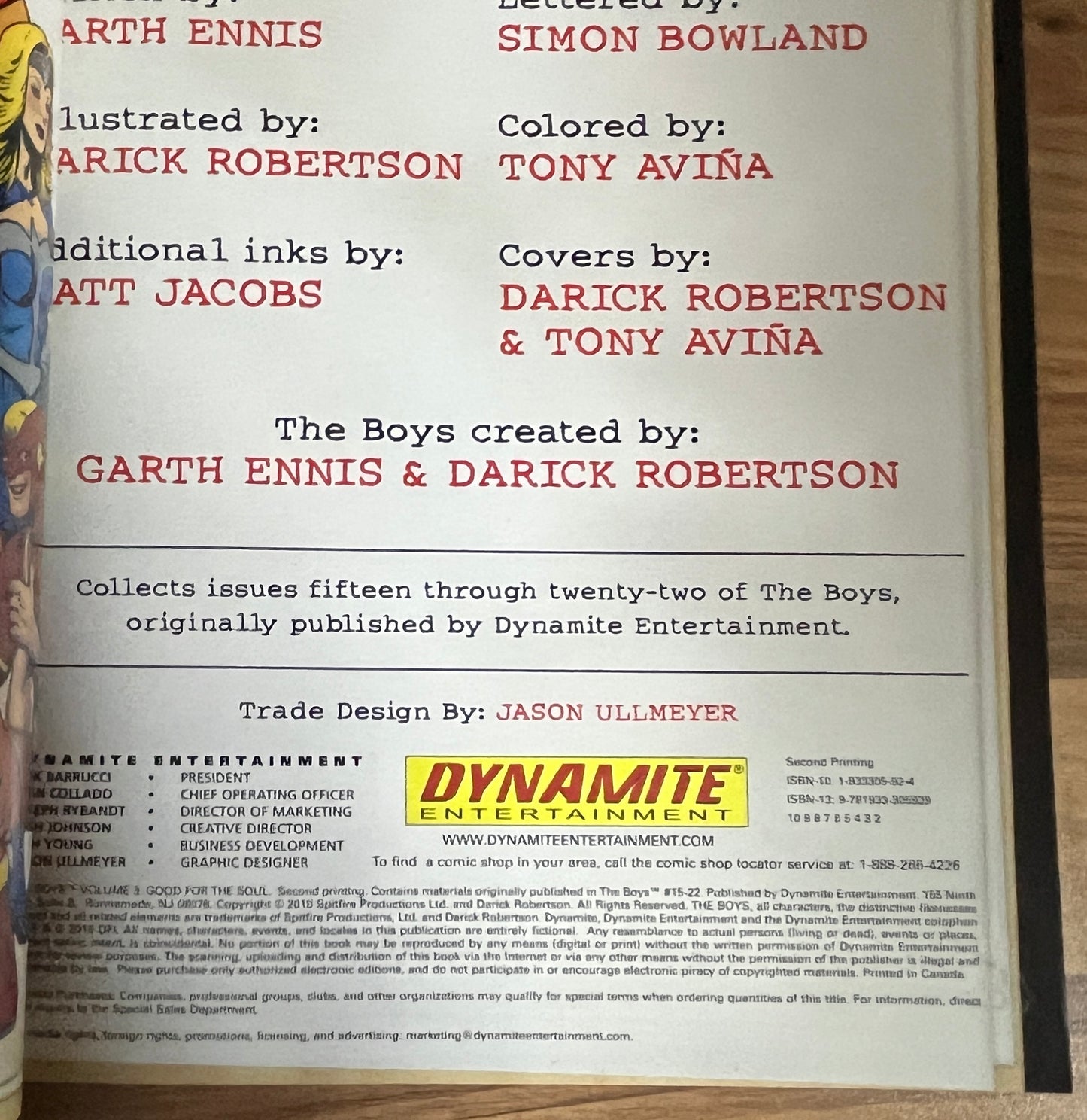 The Boys: Volume Three GOOD FOR THE SOUL by Garth Ennis & Darick Robertson