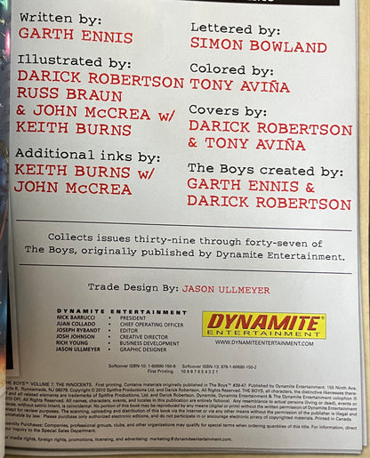 The Boys Volume Seven: THE INNOCENTS by Garth Ennis & Dustin Nguyen