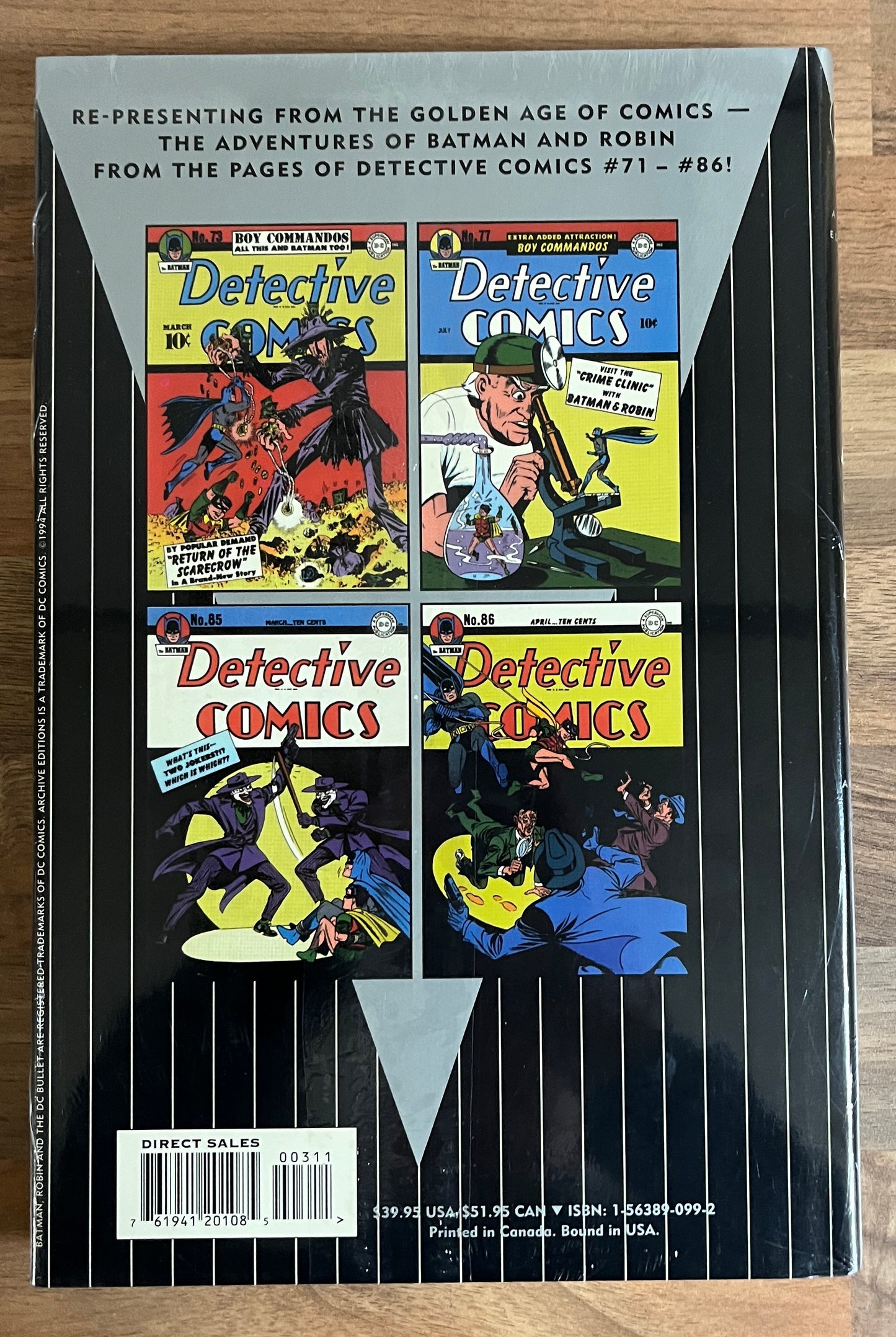 DC Comics Archive Editions Batman Volume 3 - Bob Kane HC/DJ 1st Edition NEW/SEALED