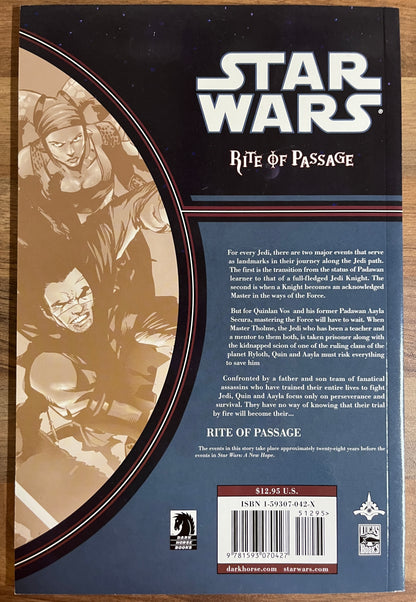Star Wars: Rite of Passage Graphic Novel by J. Ostrander, J. Duursema, R. Kryssing 2003