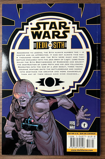 Star Wars: Jedi vs Sith Graphic Novel by Darko Macan Dark Horse Comics, 2002, 1st Print