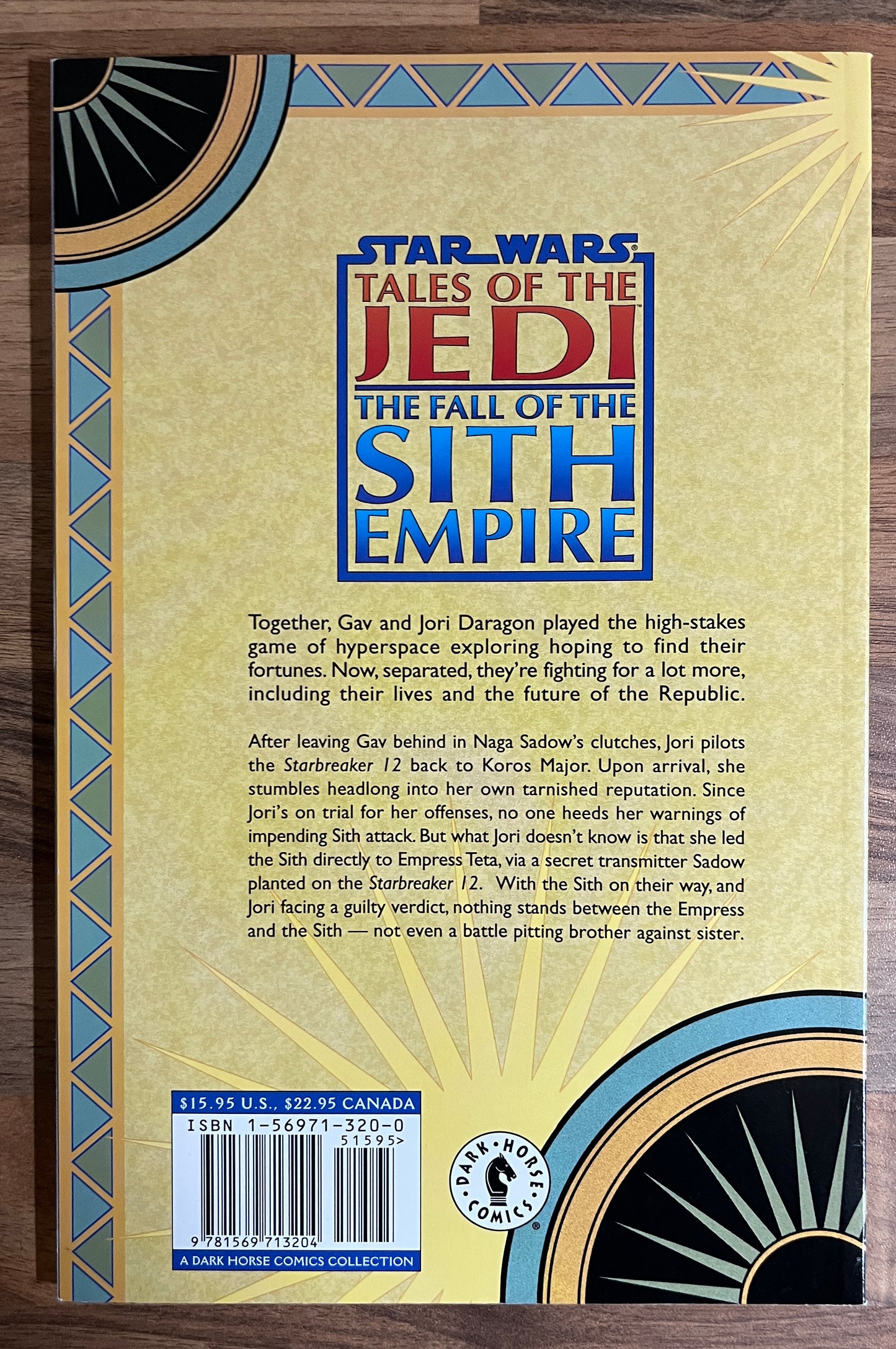 Star Wars: Tales of the Jedi - The Fall of the Sith Empire Graphic Novel Dark Horse, 1998, 1st Print