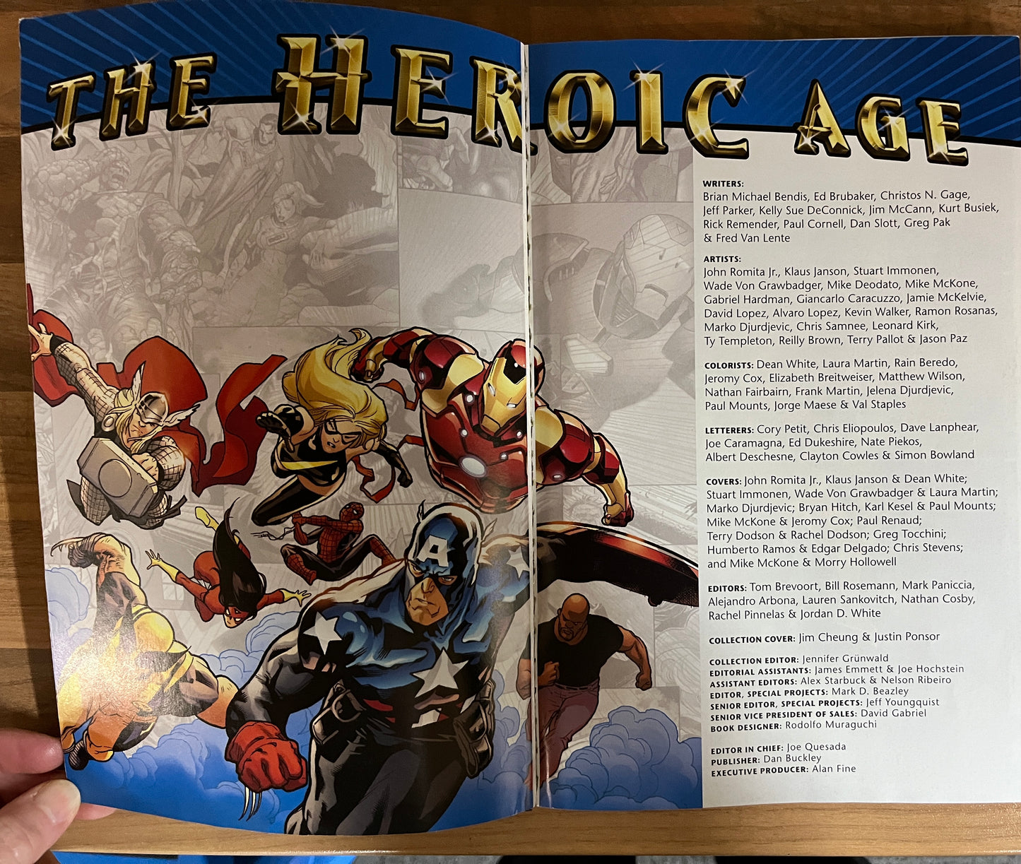 Marvel: The Heroic Age by Brian Bendis & John Romita Jr. 2010, First Print