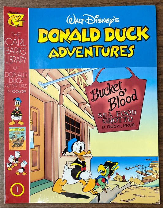 The Carl Barks Library of Donald Duck Adventures in Color No. 1 Bucket 0' Blood  + Trading Card Brand New