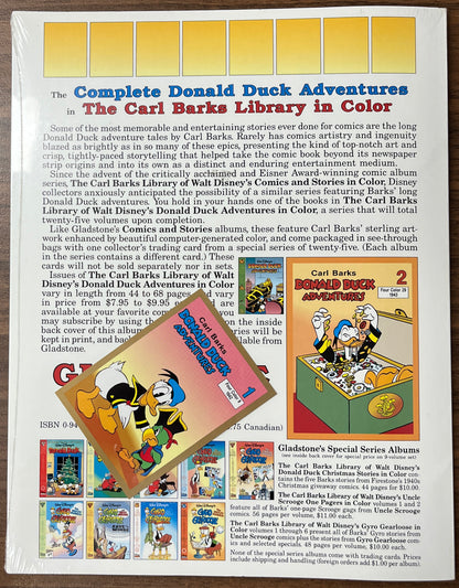 The Carl Barks Library of Donald Duck Adventures in Color No. 1 Bucket 0' Blood  + Trading Card Brand New